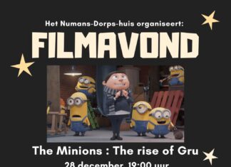 Filmavond voor de jeugd in het Numans Dorpshuis