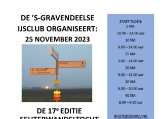 Zaterdag 25 november: 17e editie van de Seuterwandeltocht.