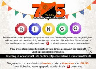 Zaterdag 13 januari: Bingo bij v.v. GOZ