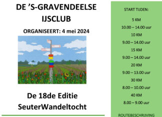 18e editie van Seuterwandeltocht op zaterdag 4 mei