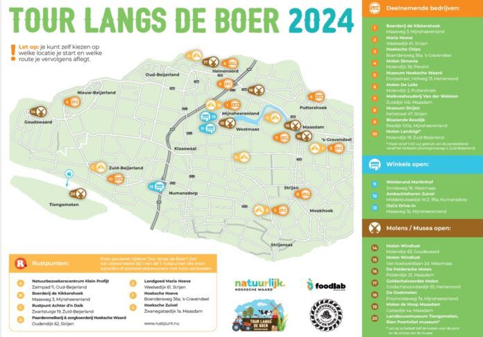 Rourkaart Tour langs de Boer 2024